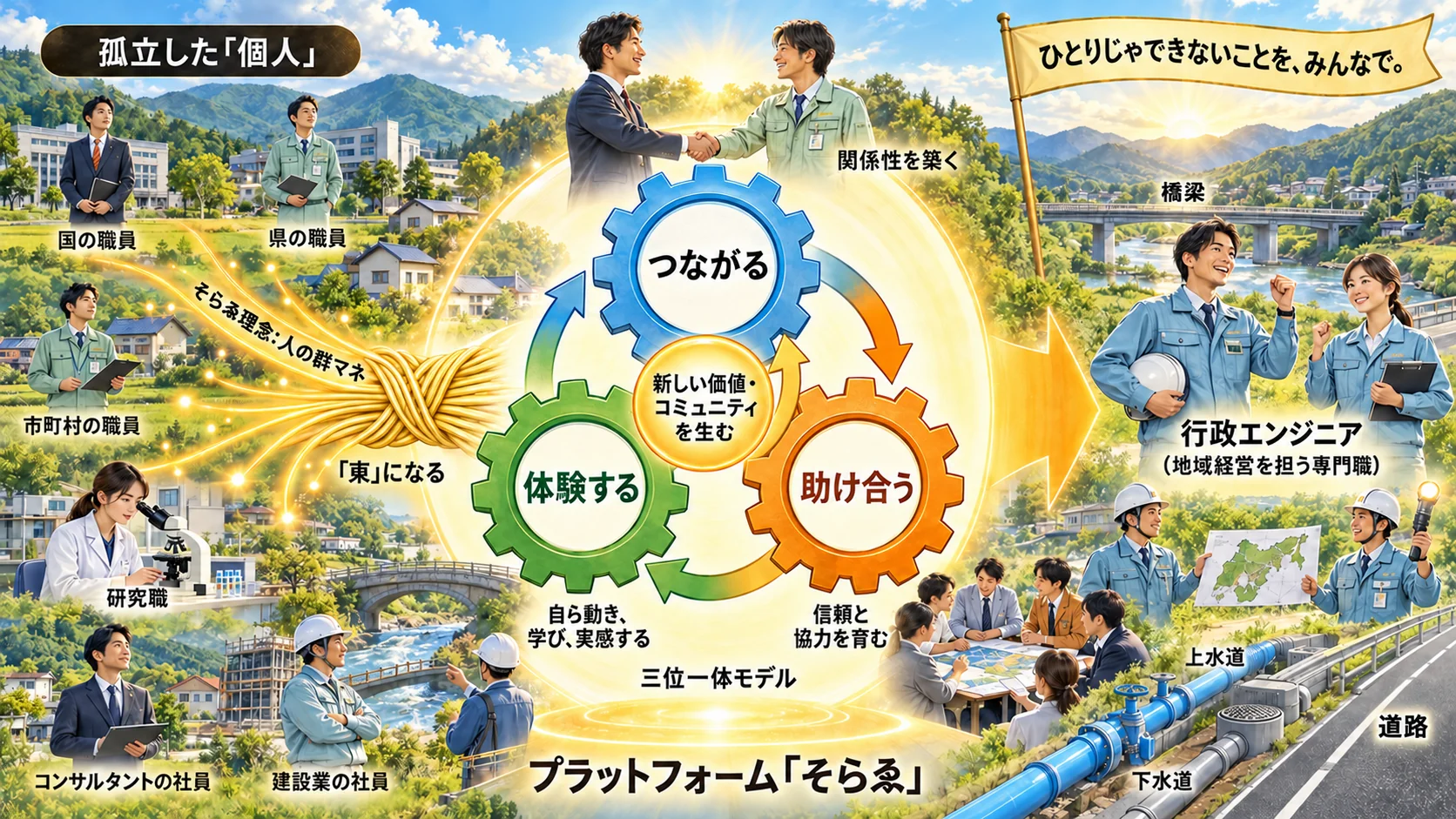 プラットフォーム「そらゑ」三位一体モデル