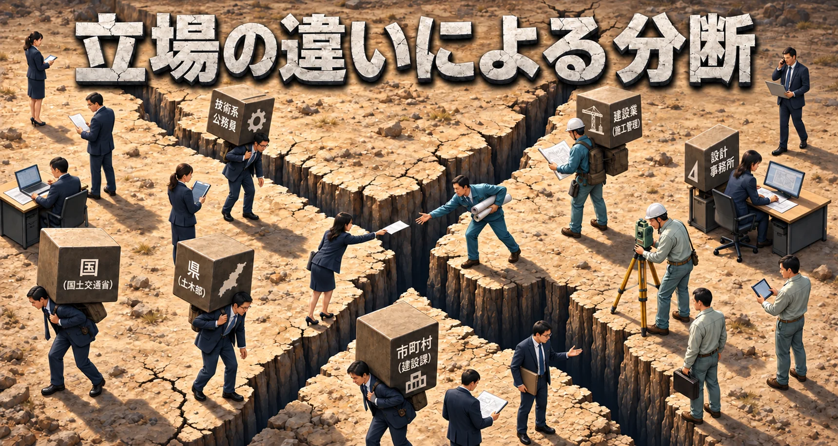 立場の違いによる分断