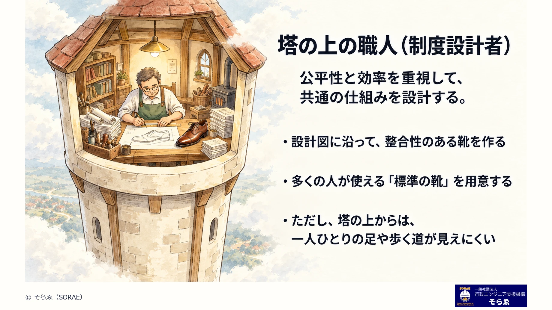 塔の上の職人
