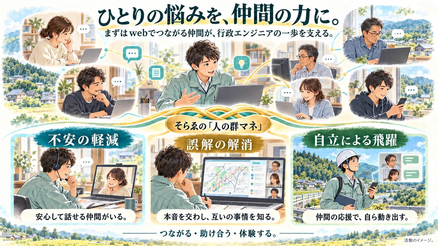 ひとりの悩みを、仲間の力に。